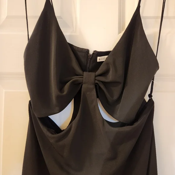 ALICE + OLIVIA Havana Cutout Cady Mini Dress in Black Size 12 $289 - Picture 5 of 8